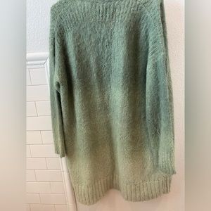 Anthropologie Green Cardigan